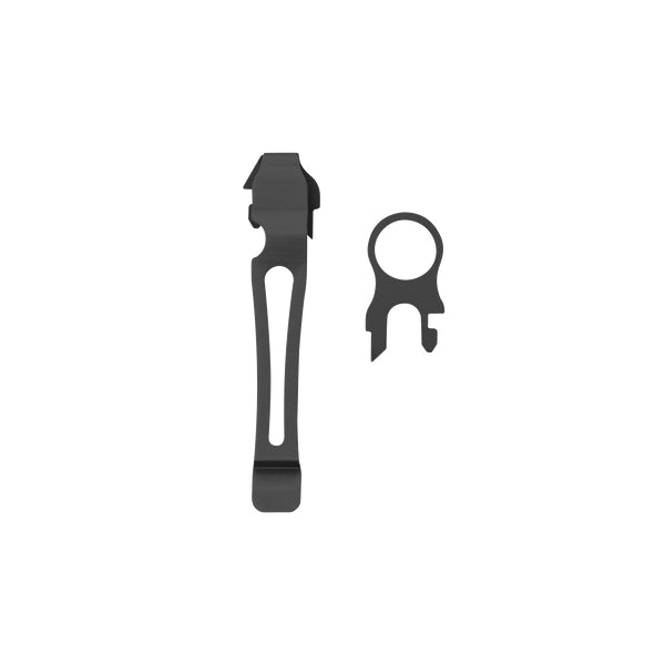 Black pocket clip and quick-release lanyard ring accessory for multi-tools in hand tools and cutting tools collections under $50