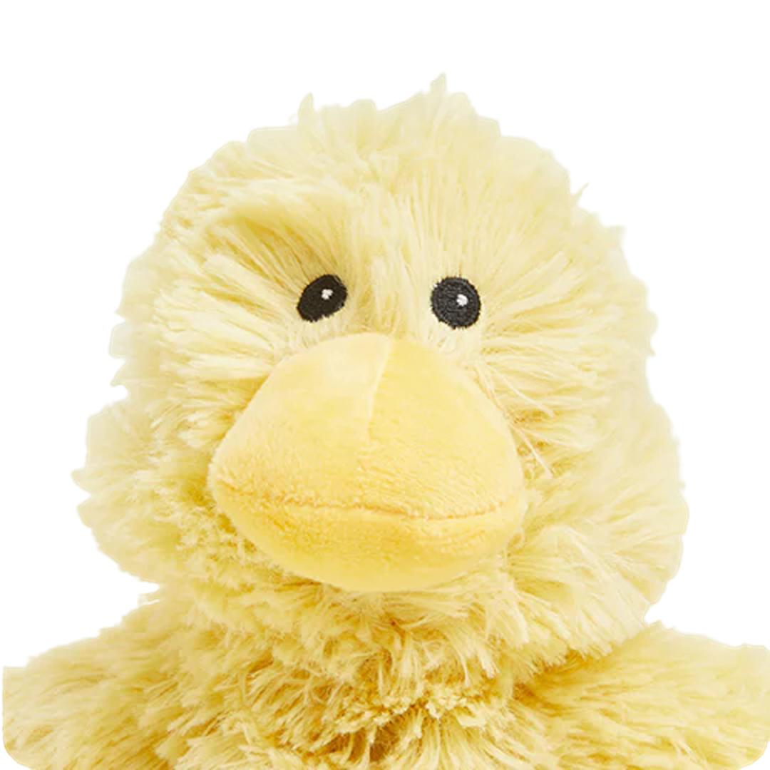 Soft yellow microwavable plush duck with fluffy texture from Under $25 dolls and stuffed animals collection