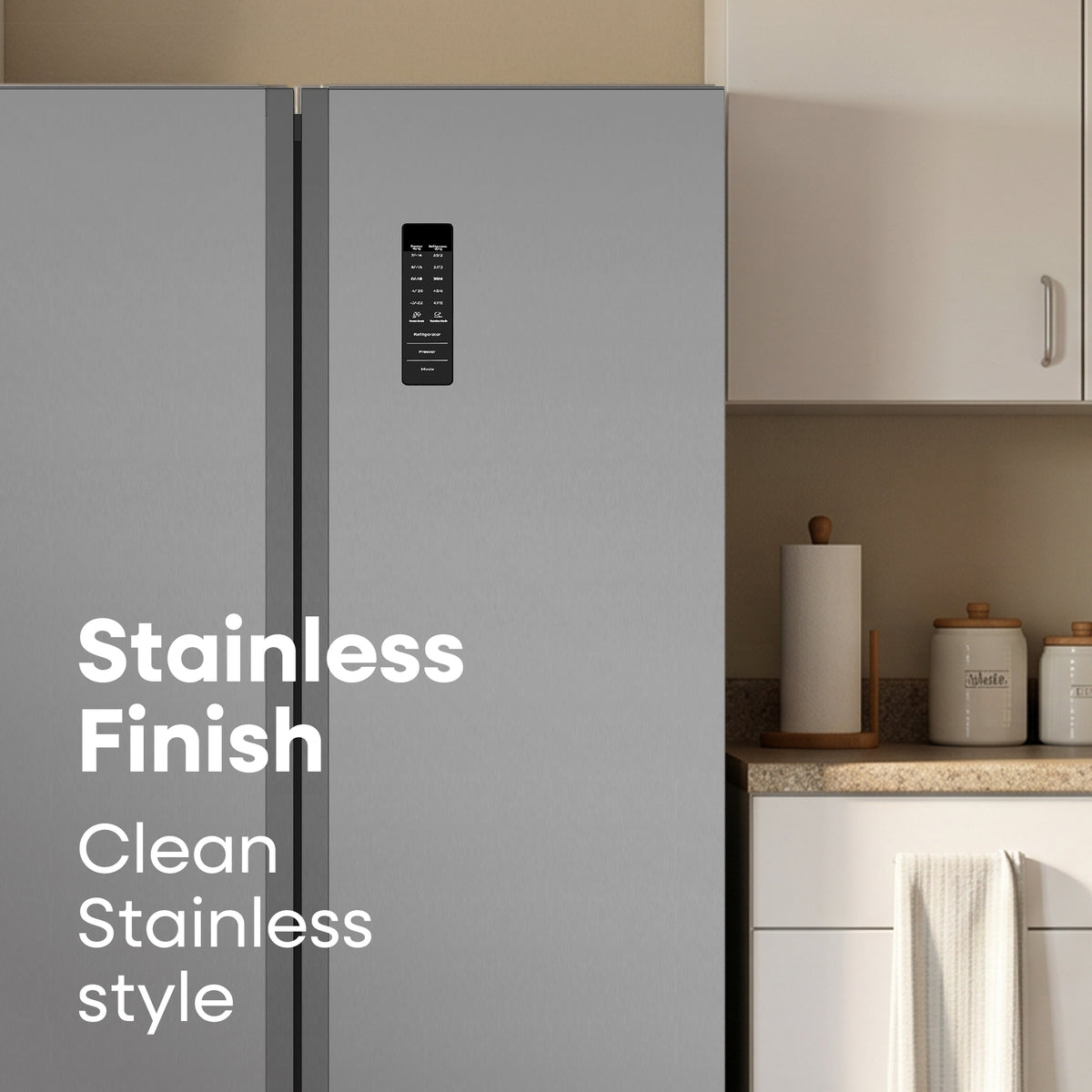Element Electronics 18.8 cu. ft. Side-by-Side Refrigerator - Stainless Steel (ERX19FDS)