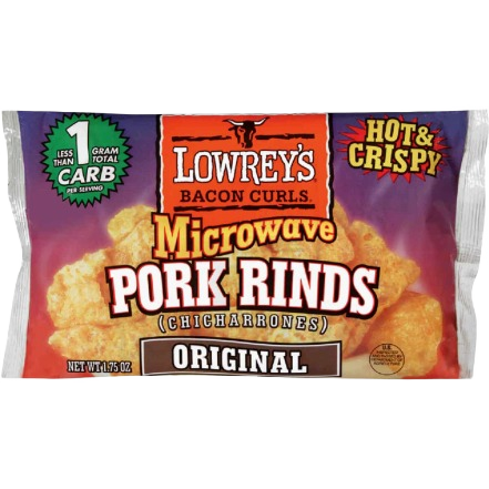Package of original flavored microwave pork rinds with hot and crispy texture in chips and snacks under $50 collection