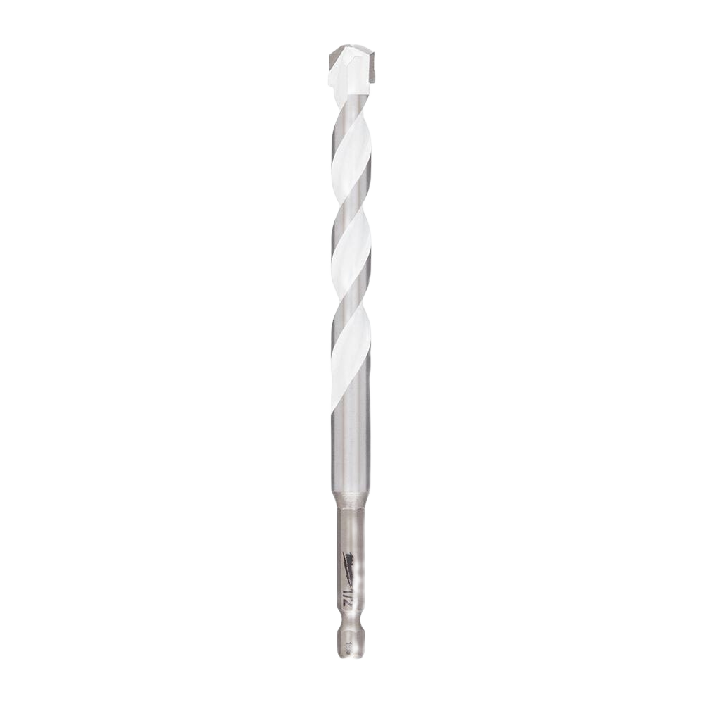 1/2 inch carbide drill bit with hex shank designed for drilling multiple materials in home improvement tasks