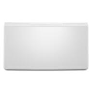White laundry pedestal designed to elevate front load washer or dryer with built-in storage drawer in appliance accessories collection