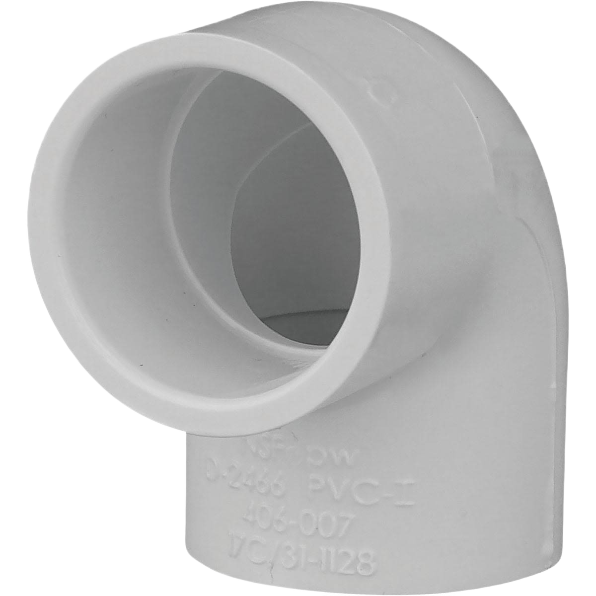 White PVC 90-degree slip joint elbow fitting for plumbing in Pipes & Fittings and Under $50 collections