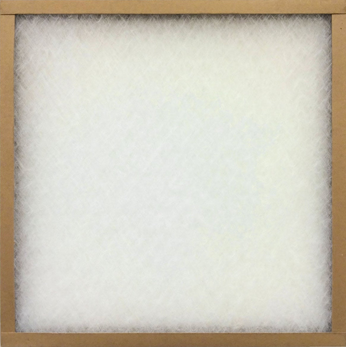 White furnace air filter with brown frame for home improvement HVAC and tools applications