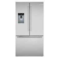 36-inch stainless steel French door refrigerator with bottom freezer and built-in water dispenser in Refrigerators collection
