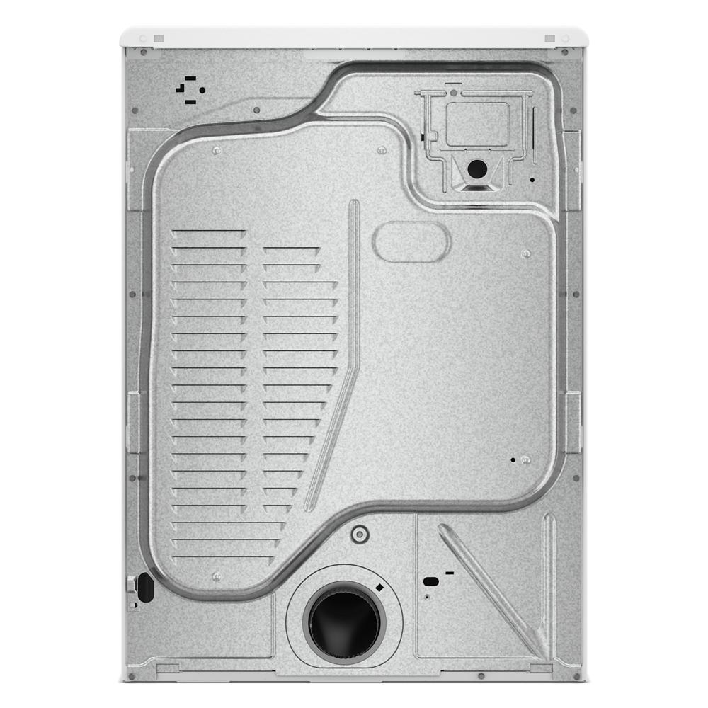 Inner metal panel of a front load electric dryer showing vent and structural details from appliances collection