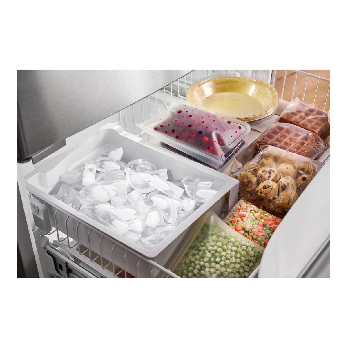 22 Cu. Ft. 33-Inch Bottom Mount Refrigerator with Right Door Swing in PrintShield® Stainless Steel