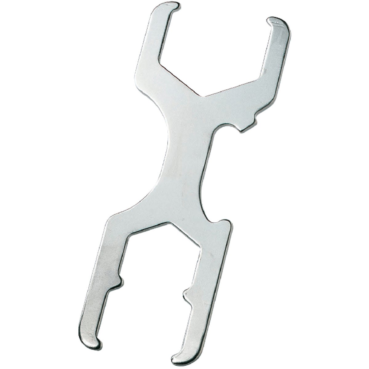 Cadmium-plated plumber's combination wrench with multiple openings for versatile home improvement tasks