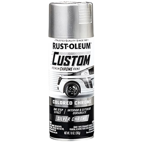Can of Rust-Oleum silver chrome spray paint for automotive use in paint and supplies under $50 collections