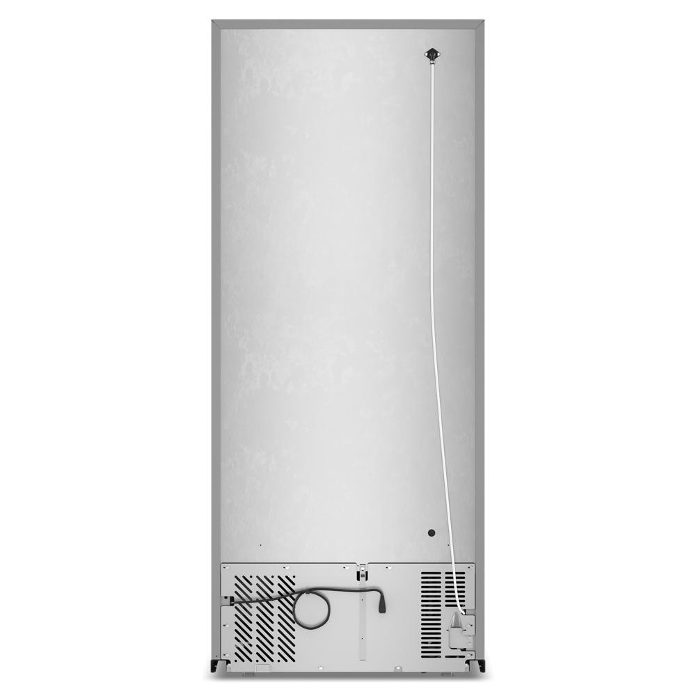 Rear view of a light-colored Whirlpool top freezer refrigerator showing ventilation panels, power cord, and installation features, part of Refrigerators and Kitchen & Kitchenware at Hartville Hardware.