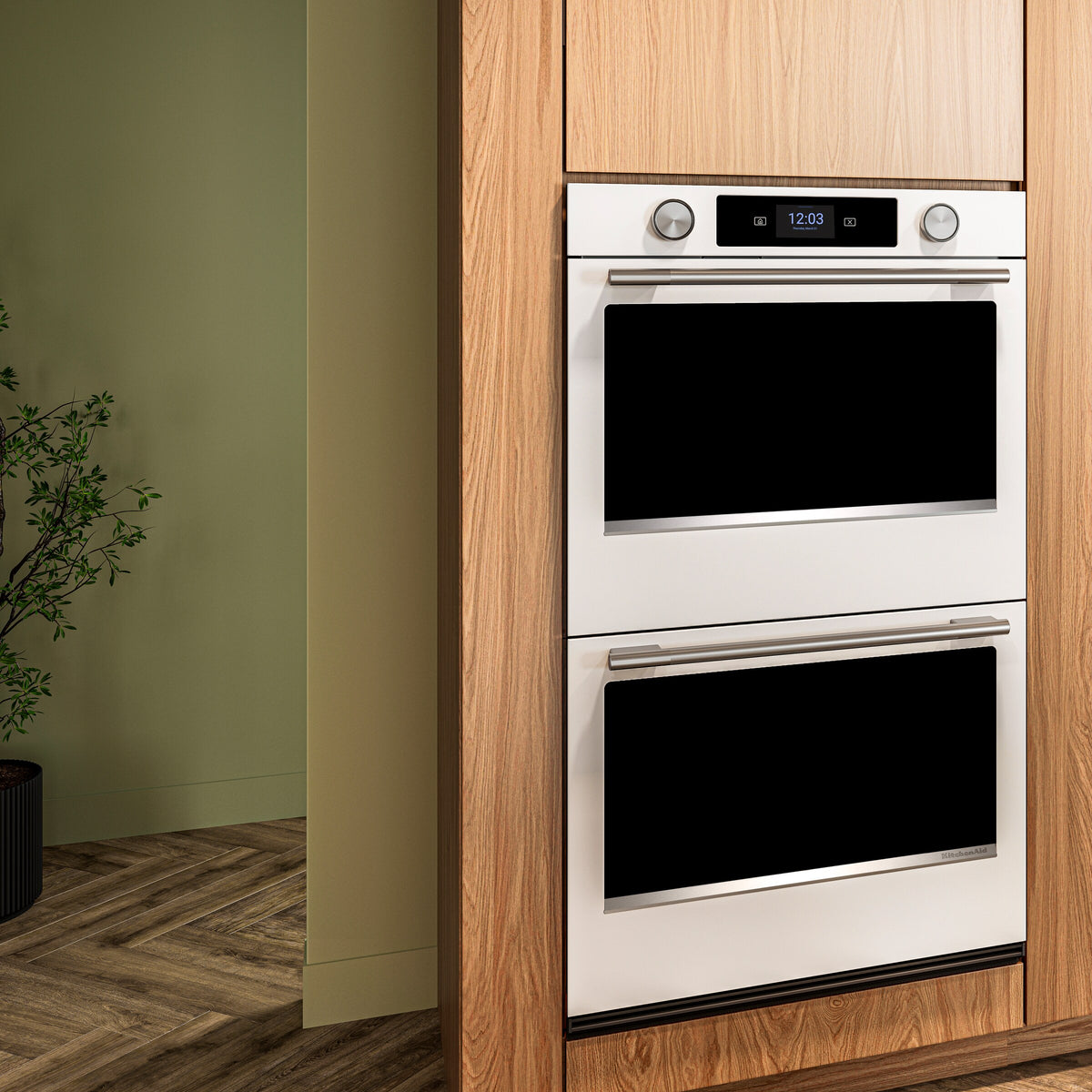 30-inch Smart Electric Double Wall Oven with Assisted Cooking Modes - White