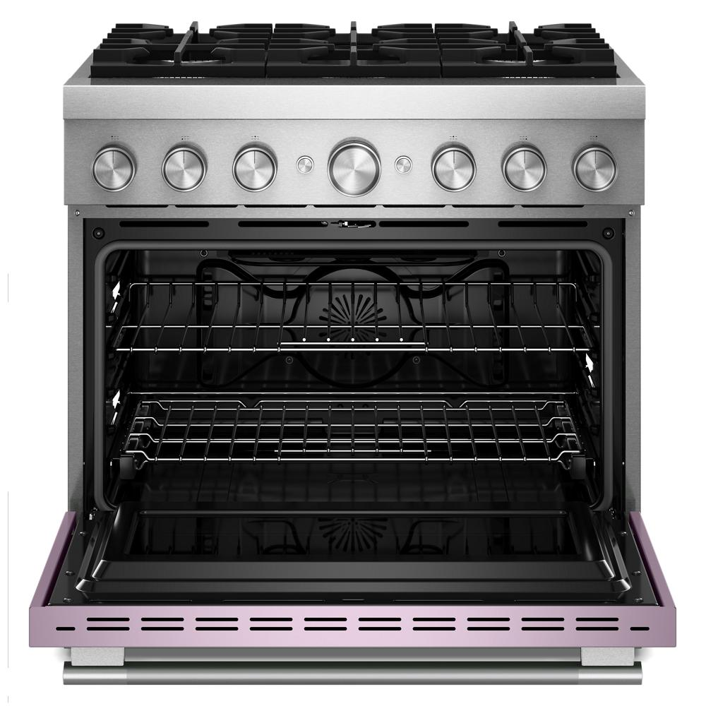 36-Inch 6 Burner Commercial-Style Dual Fuel Range with No Preheat Air Fry Mode