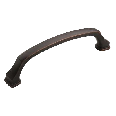 Oil-rubbed bronze cabinet pull with classic curved design for furniture and home improvement hardware collections under $50