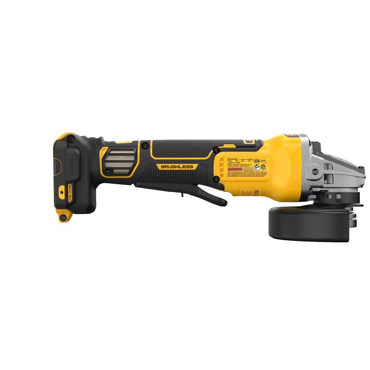 DEWALT 20V MAX* XR® 4-1/2" - 5" Brushless Variable Speed Paddle Switch Grinder (Tool Only)