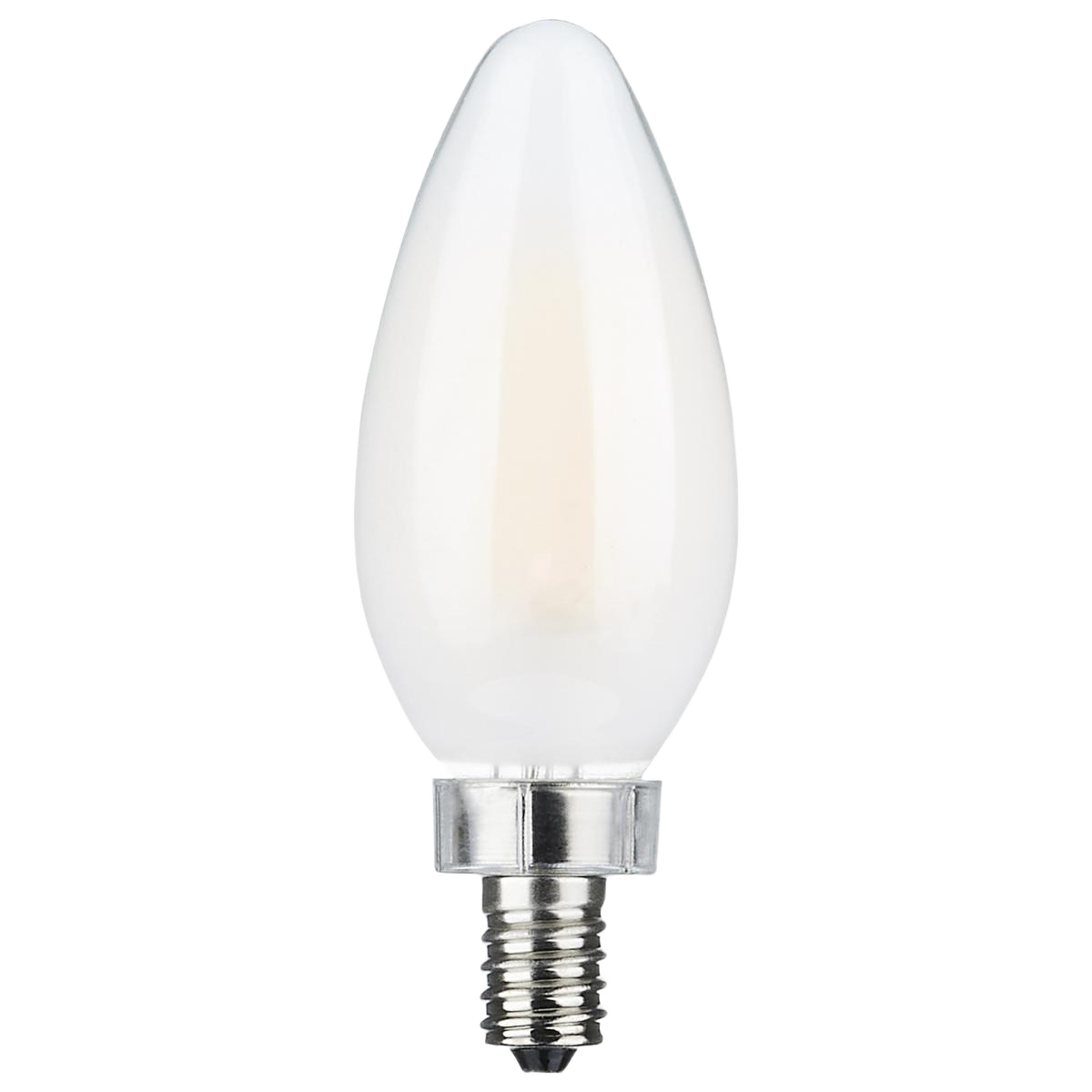 Frosted soft white LED candelabra bulb with 8 watt power for lighting and home improvement under $50 collections