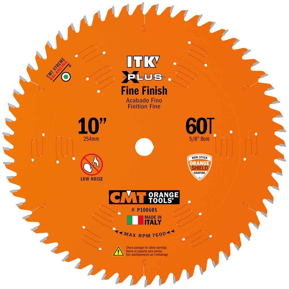 CMT Orange Tools 10" 60T Itk-Xplus® Finish Sliding Compound Saw Blade