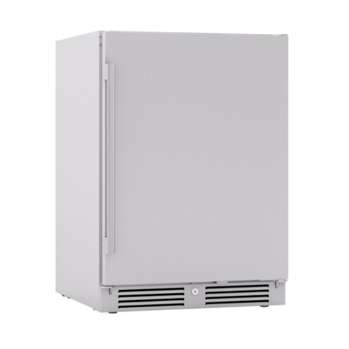 Zephyr Presrv Refrigerator, 24in Compact, Outdoor Stainless Steel, Reversible Door, Lock, 1 Zone Cooling, Model PRR24C01AS-OD by Zephyr