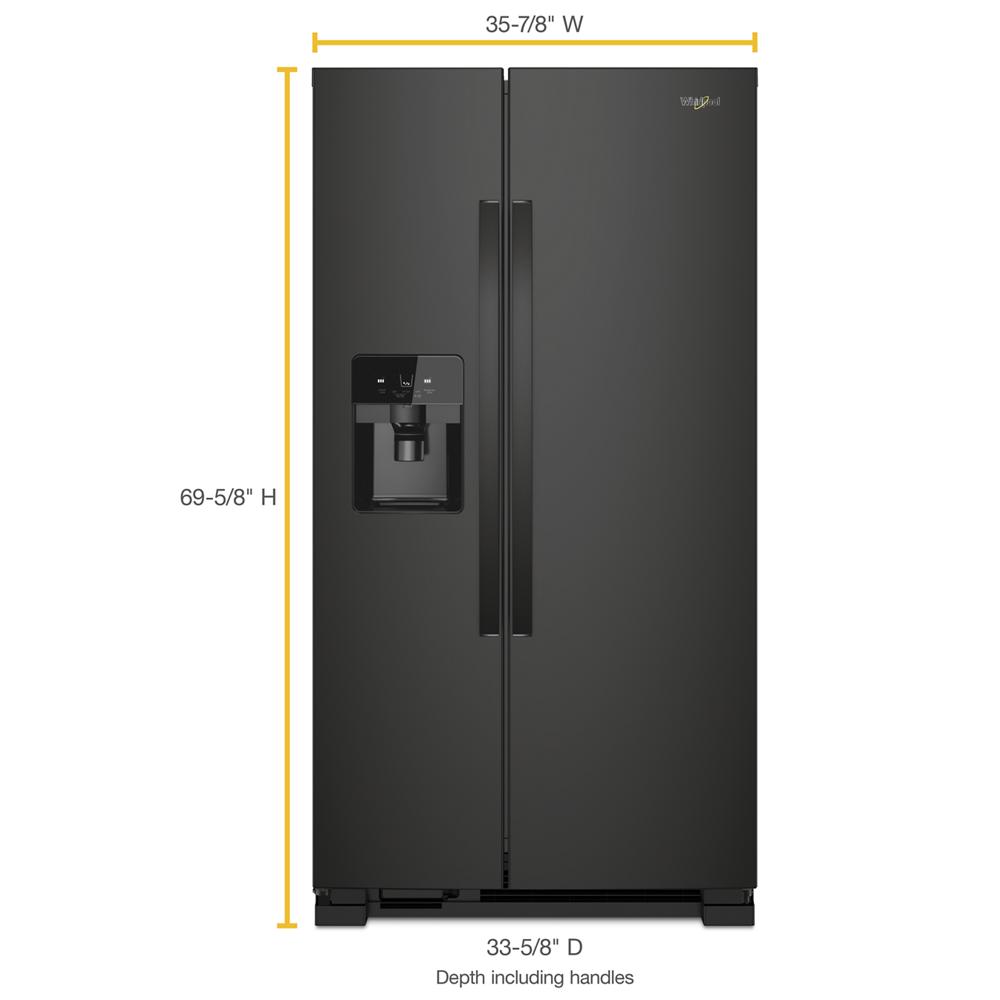36-inch Wide Side-by-Side Refrigerator - 25 cu. ft.