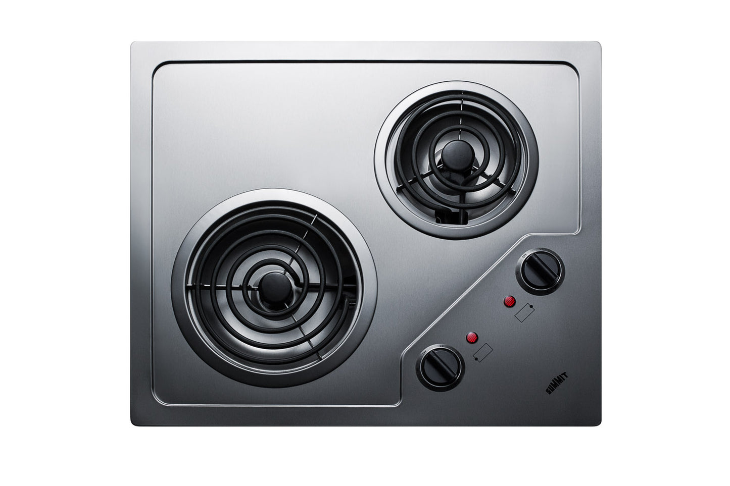 21" Wide 230V 2-Burner Coil Cooktop