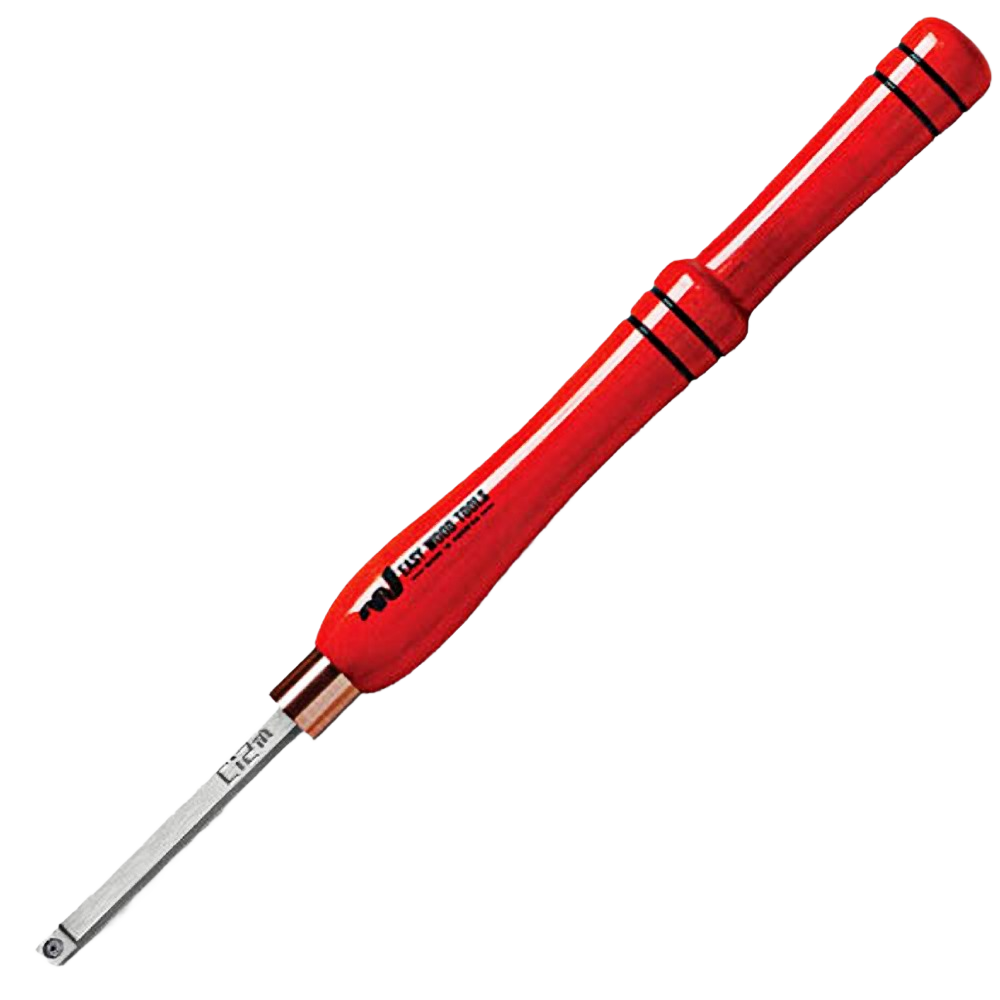 Compact handled woodturning rougher tool with red wooden handle for woodworking tools and home improvement collections