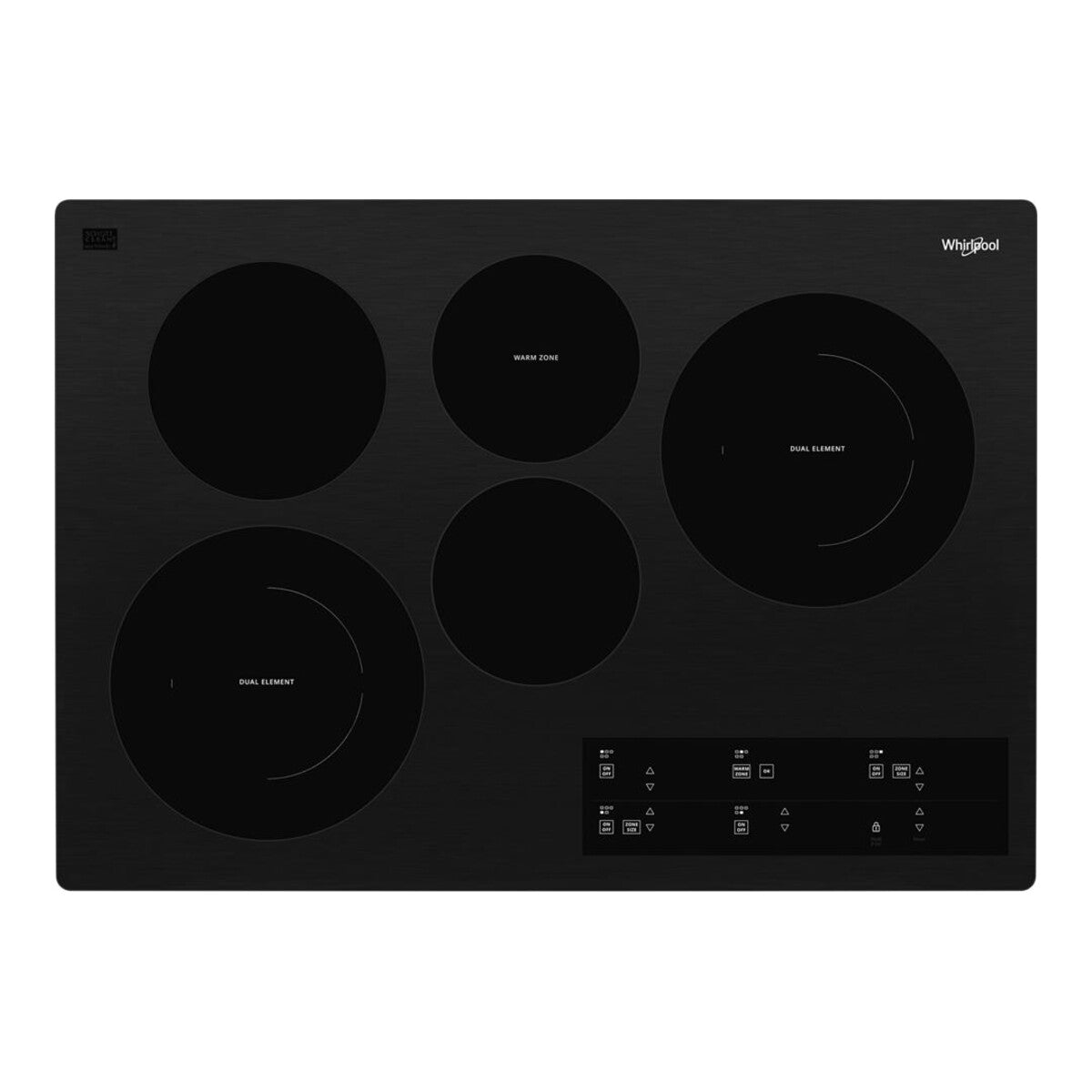 30-inch Electric Ceramic Glass Cooktop with Two Dual Radiant Elements