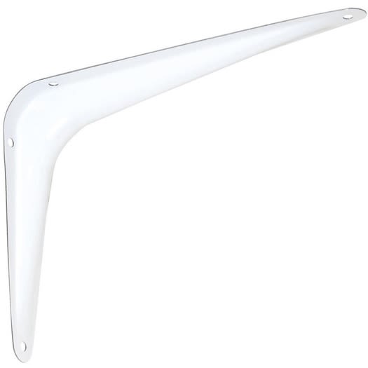 White steel shelf bracket with girder design for durable shelving support in Storage & Organization collections under $50