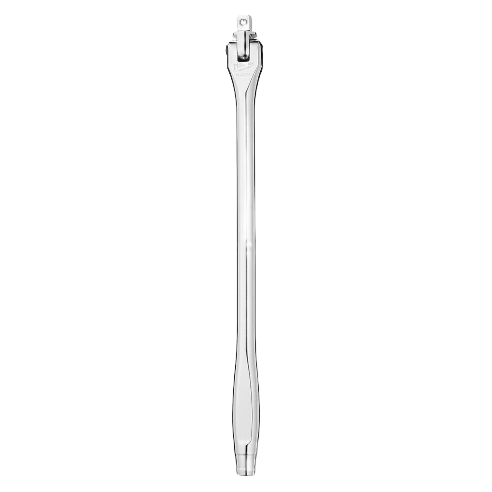 Polished steel long breaker bar with a 1/2-inch drive designed for tools and home improvement tasks