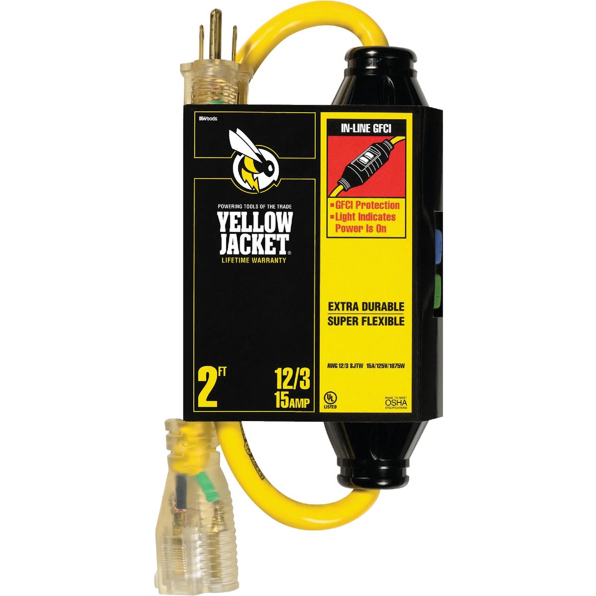 Compact yellow extension cord with built-in GFCI for electrical safety in home improvement projects under $100 collections
