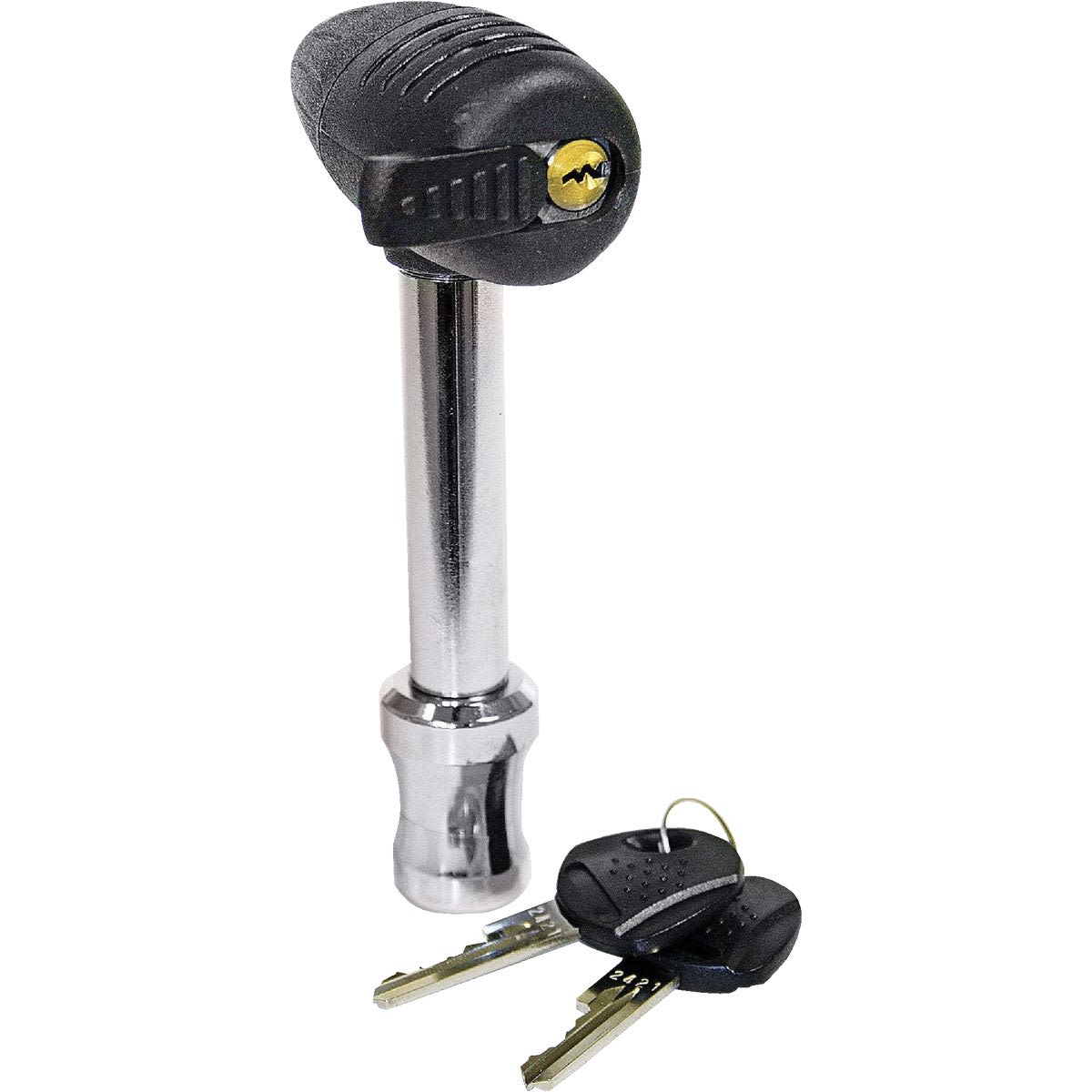 Chrome and black coupler lock with rotating head and two keys in Car & Truck Accessories and Mechanic Tools collections