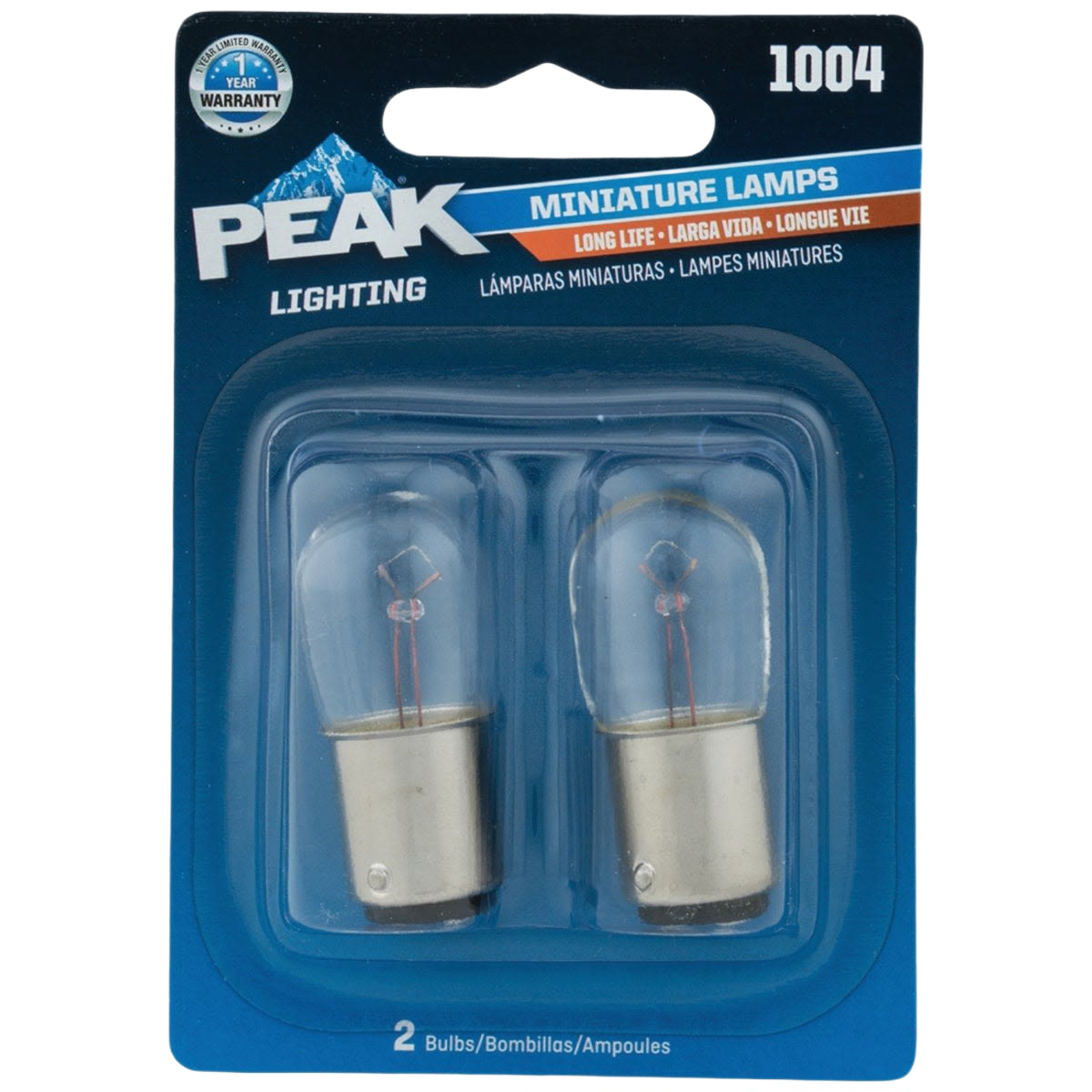 Two miniature automotive light bulbs in clear packaging for automotive and under $25 collections