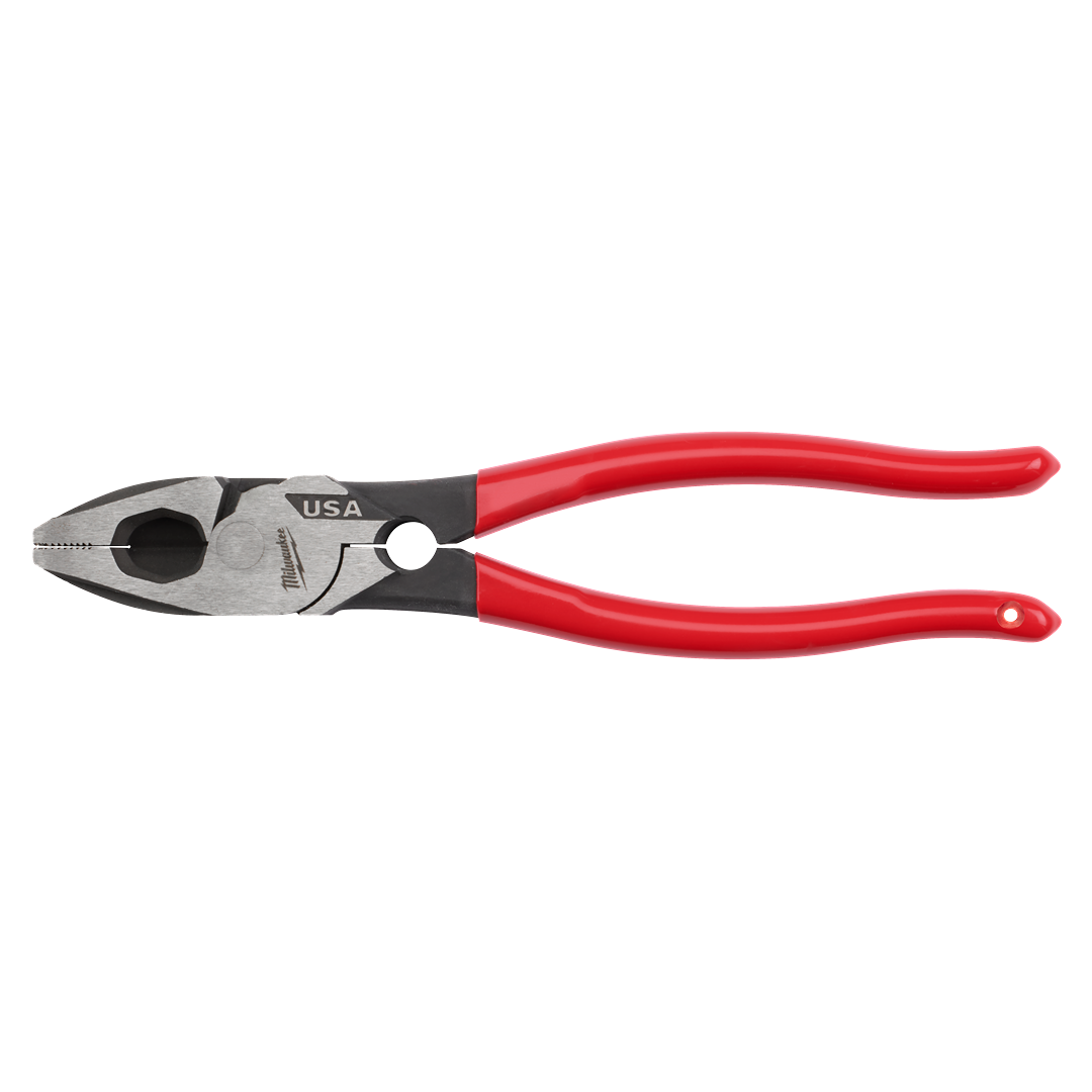 Red-handled lineman's pliers with thread cleaner for hand tools and woodworking under $100 collections