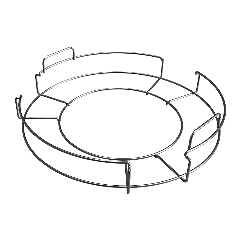 Round metal basket with handles for easy placement in grilling accessories and outdoor living collections