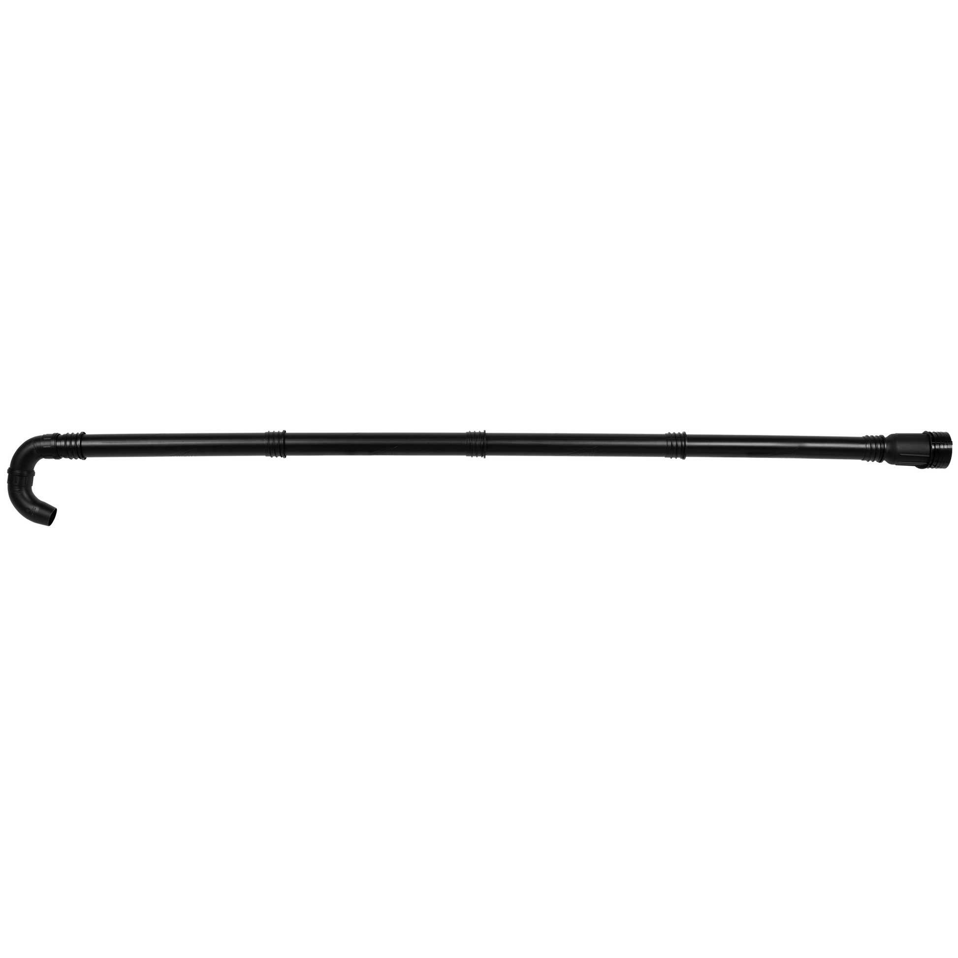 Black tubular gutter blower attachment with curved end designed for home improvement and gutter cleaning tools under $100 collection