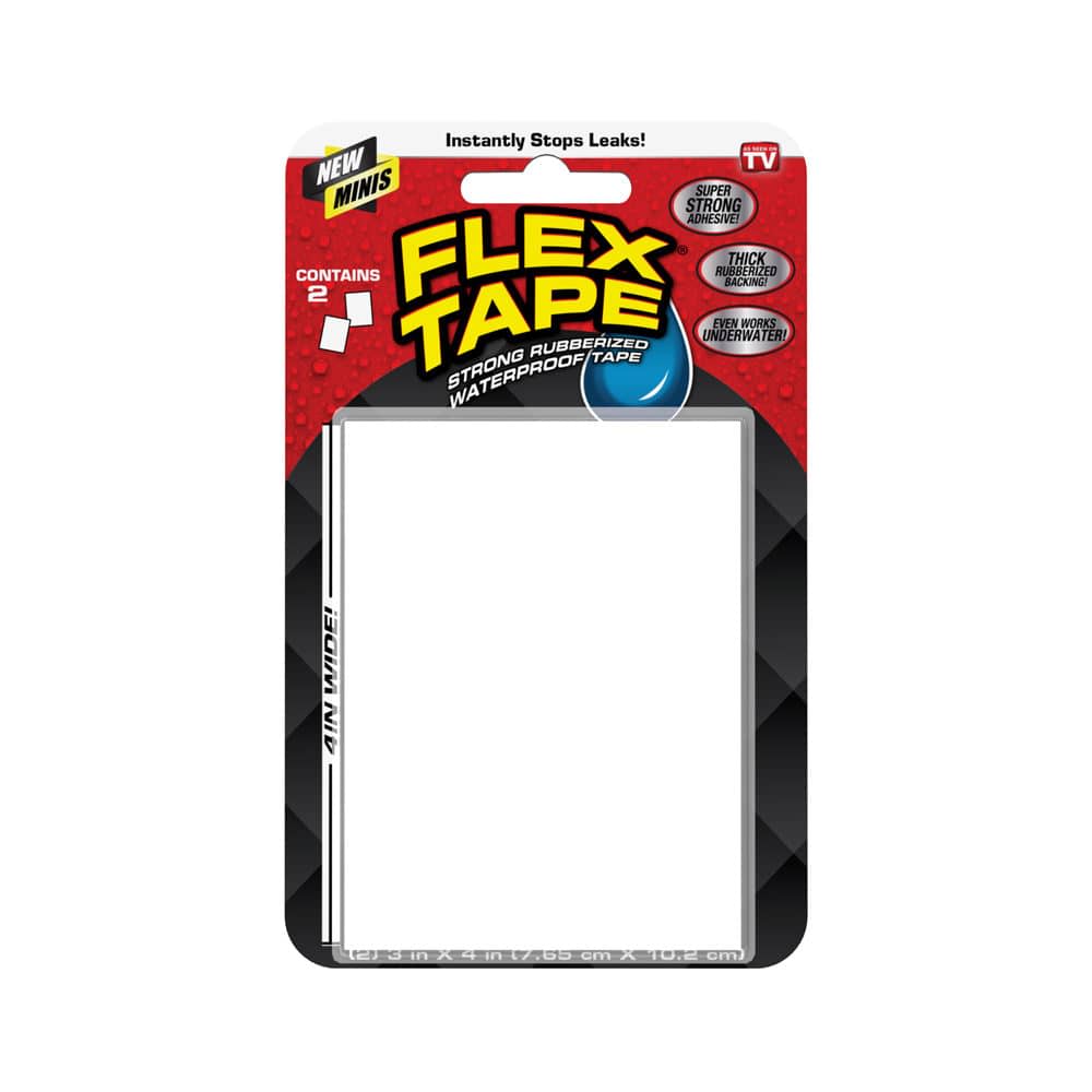 Packaging of Flex Tape mini white waterproof repair tape 2-pack for sealing and home improvement tasks