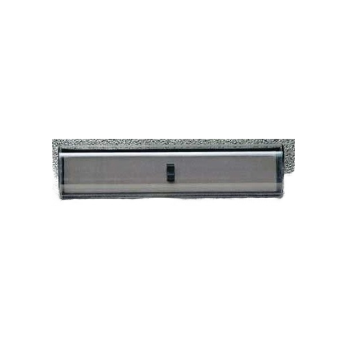 Clear display box with gray padded base and transparent lid for showcasing slimline pens in woodworking tool accessories collection