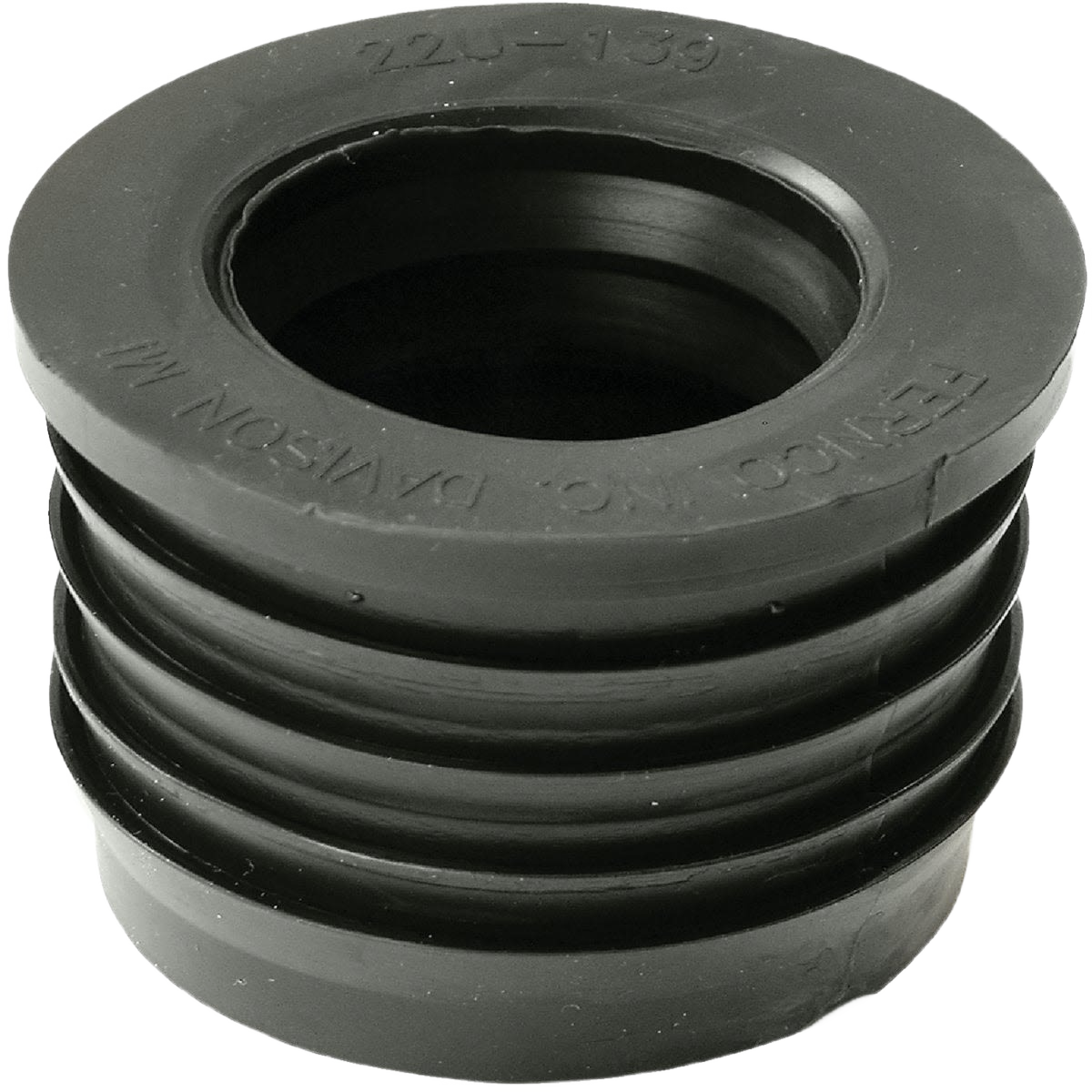 Black rubber pipe hub adapter for connecting PVC to cast iron in plumbing and home improvement collections under $50