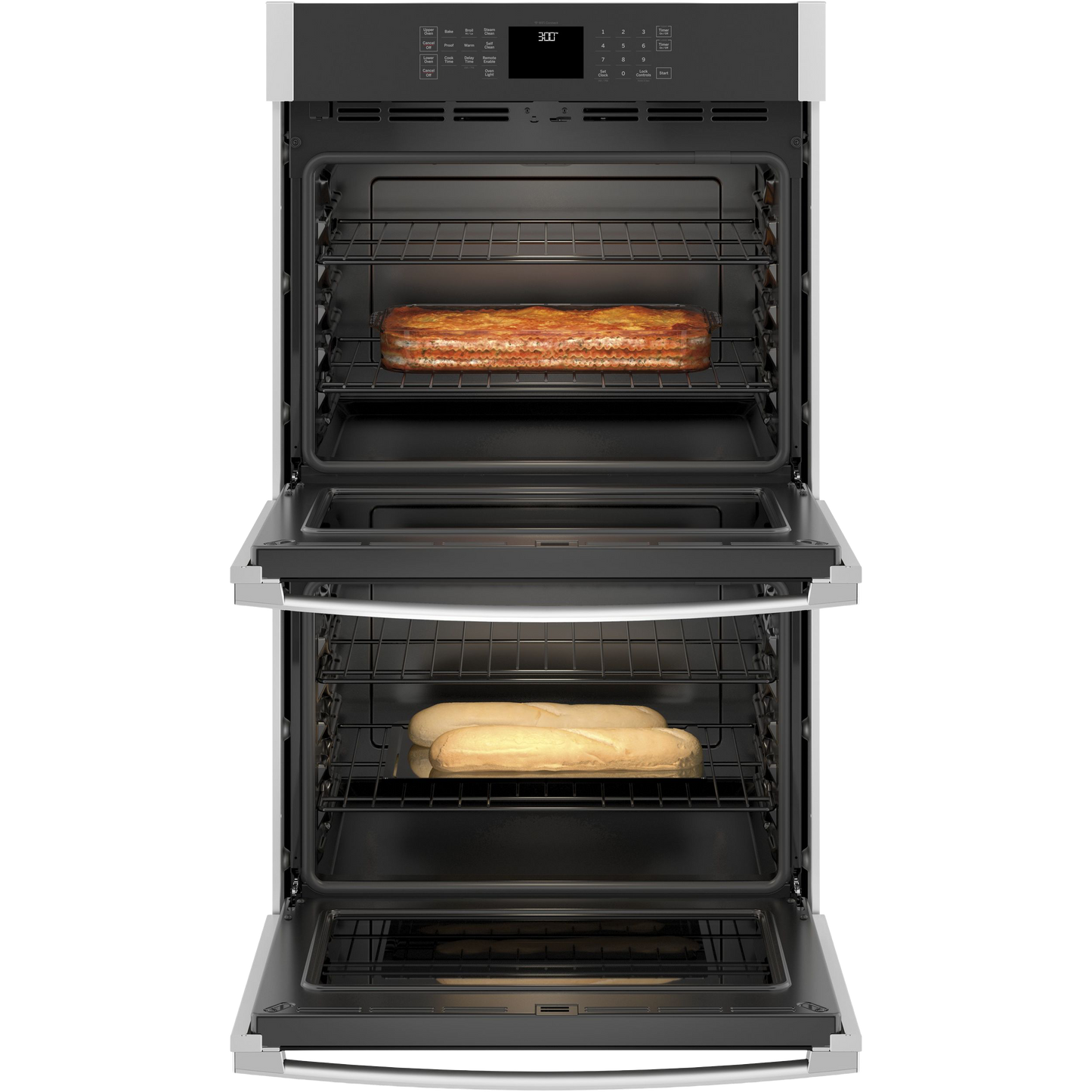 GE® 30" Smart Built-In Self-Clean Double Wall Oven
