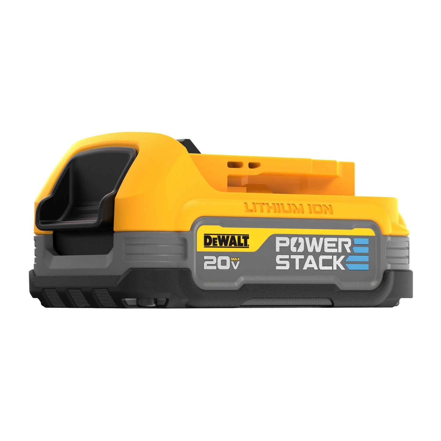 Compact 20V MAX lithium-ion battery with POWERSTACK technology for efficient tools and home improvement use