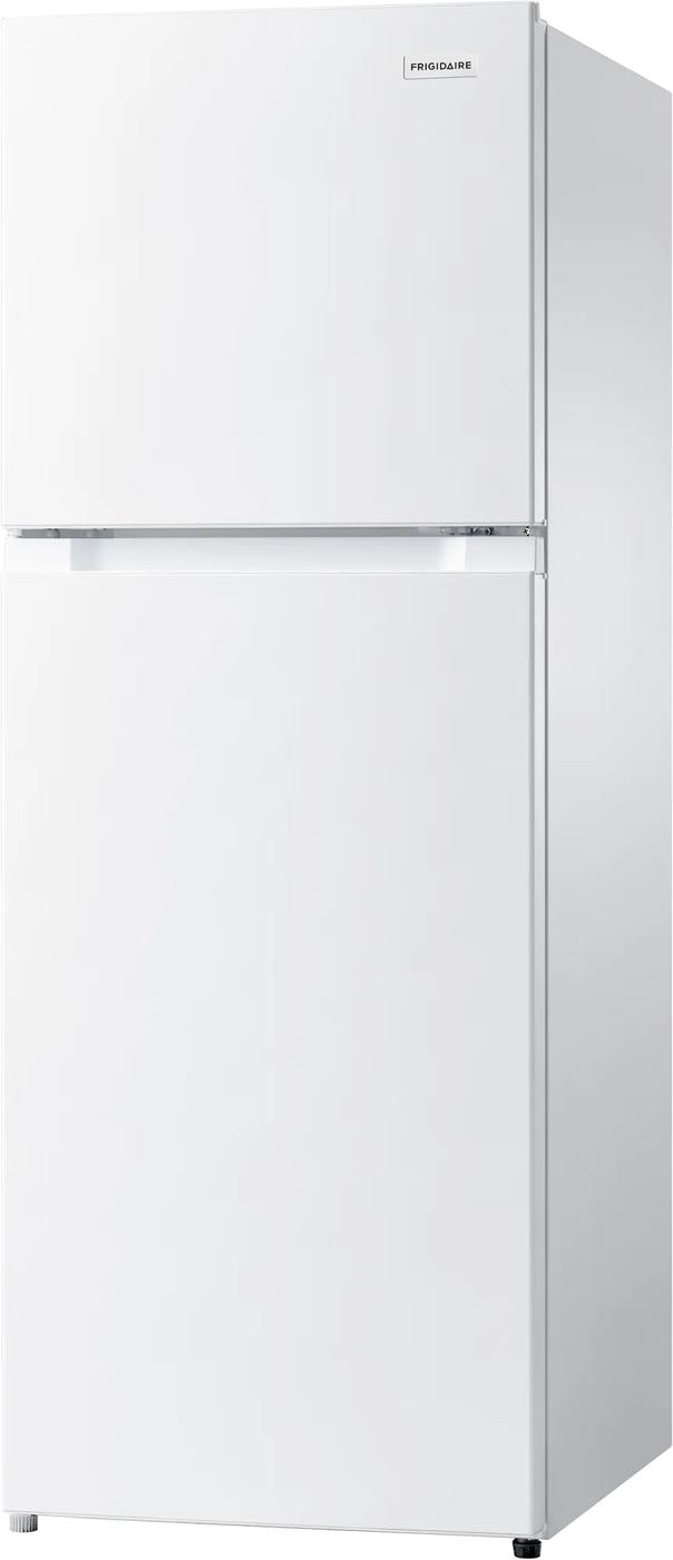 Sleek white top freezer refrigerator with smooth exterior, designed for convenience and durability, ideal for Refrigerators, Top Freezer Refrigerators, Kitchen & Kitchenware, and Appliances collections.