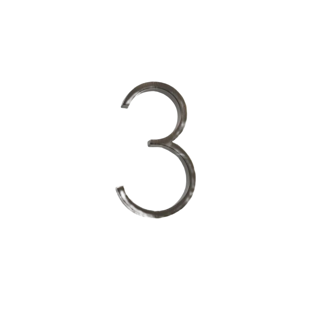 Bronze floating mount number 3 for house address signs in hardware and home improvement collections under $50