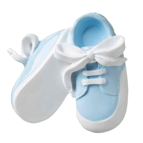 Blue baby booties ornament with white laces from Christmas Ornaments & Tree Decorations under $50 collection