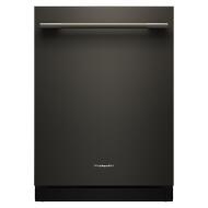 Built-in black KitchenAid dishwasher with towel bar handle in Dishwashers and Kitchen & Kitchenware collections