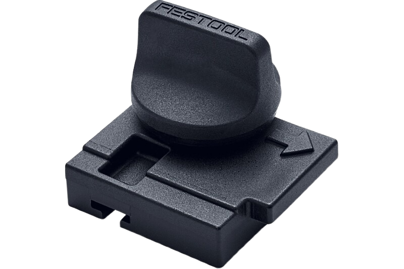 Black Festool limit stop accessory for guide rails in woodworking and power tool accessories collections