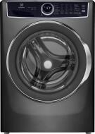Sleek dark gray front load washer with digital controls in modern appliances and front load washers collection