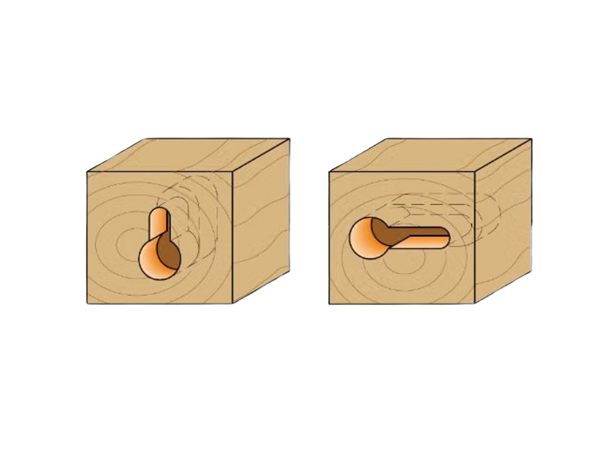 CMT Orange Tools 3/8” x 7/16” Keyhole Bit, 1/4" Shank