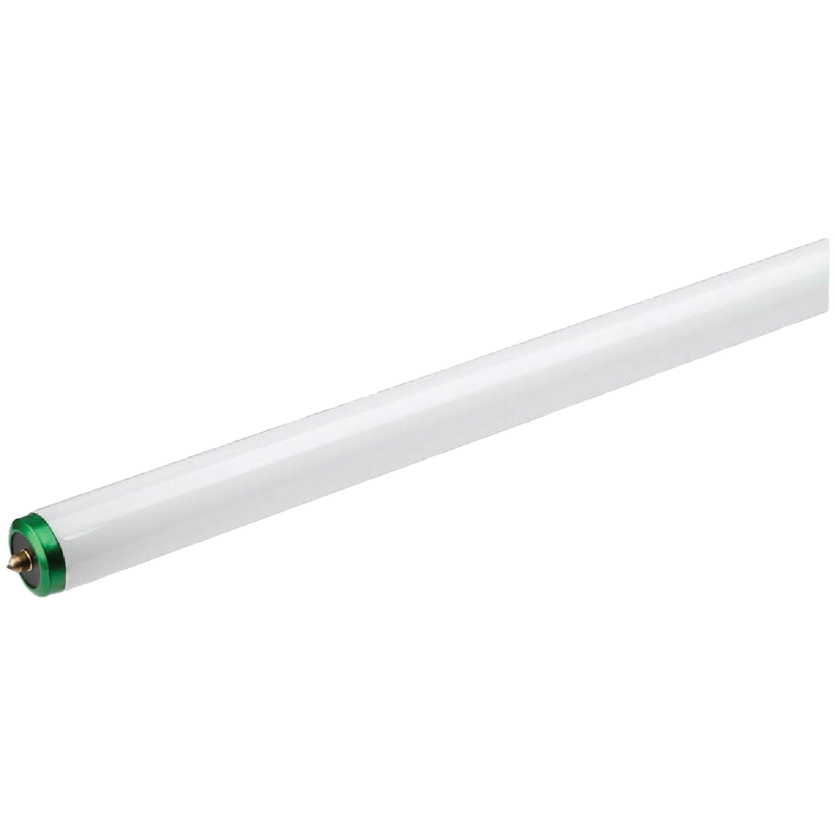 Single pin T12 fluorescent tube light bulb with green end cap for indoor lighting and electrical use