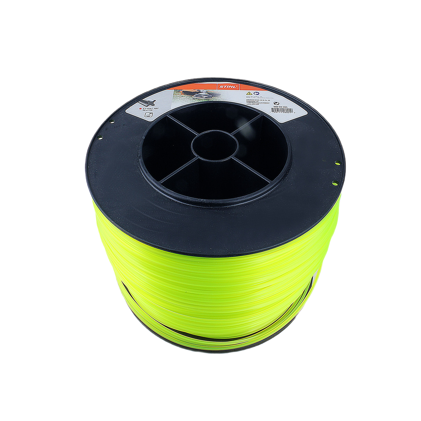 Spool of green STIHL trimmer line with x-shaped design for efficient cutting in power tool accessories at Hartville Hardware