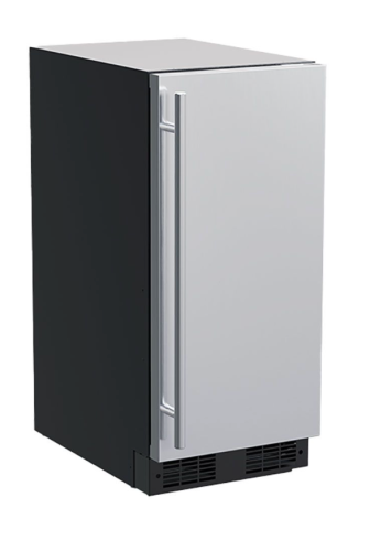 Built-in clear ice machine in stainless steel with vertical handle, part of Refrigerators and Appliances collections
