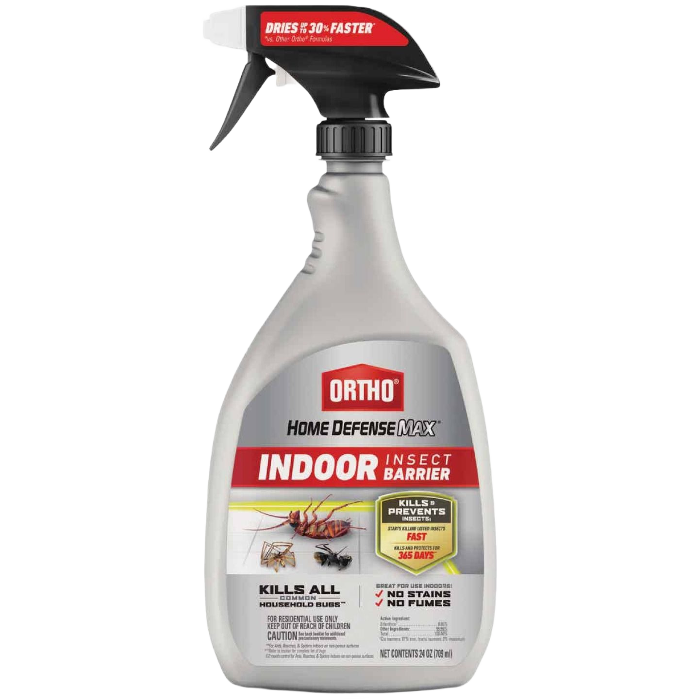 Spray bottle of indoor insect barrier for ants and cockroach control in pest and insect home treatment collection