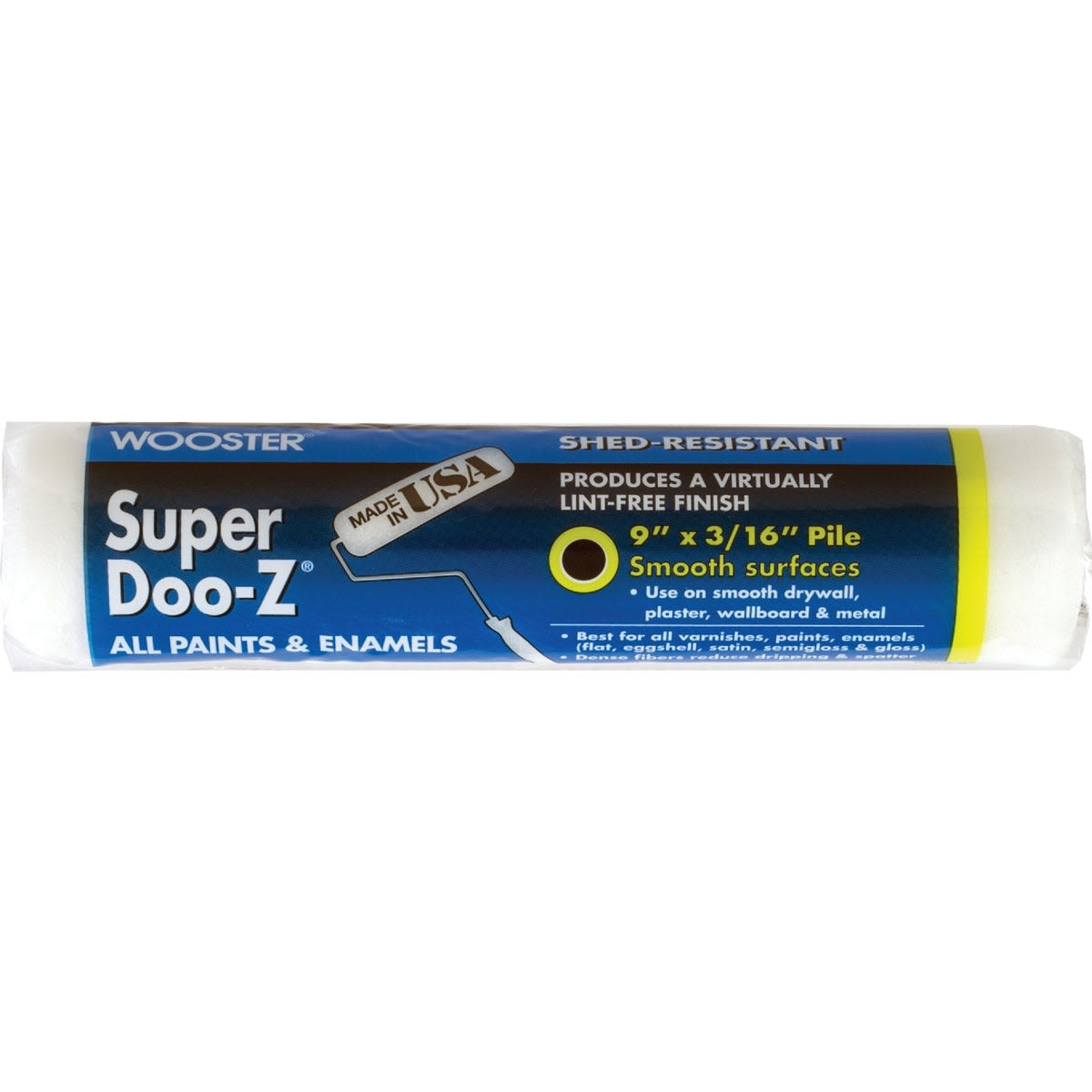 Woven fabric paint roller cover designed for smooth surfaces, ideal for home improvement and paint supplies under $50